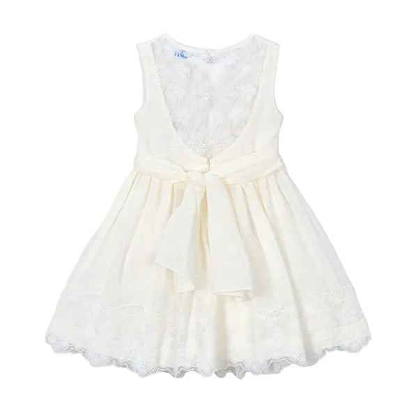 White Lace Back Dress