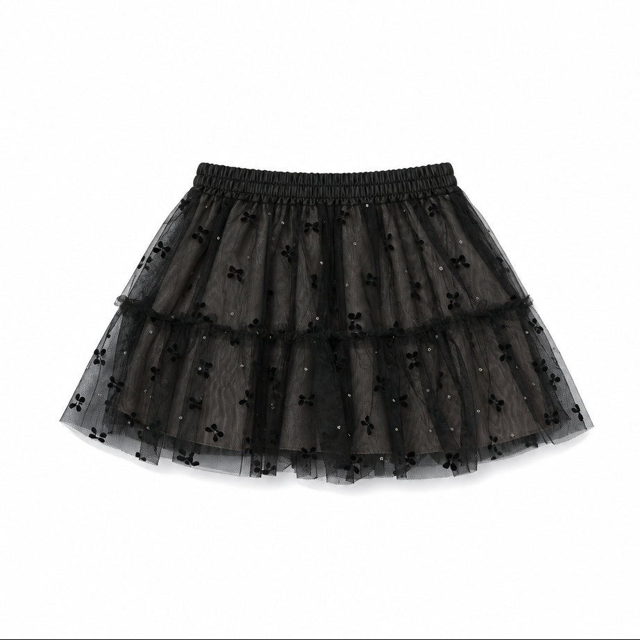 Black Tulle Bow Skirt