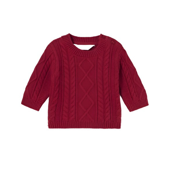 Braided jumper: Cherry