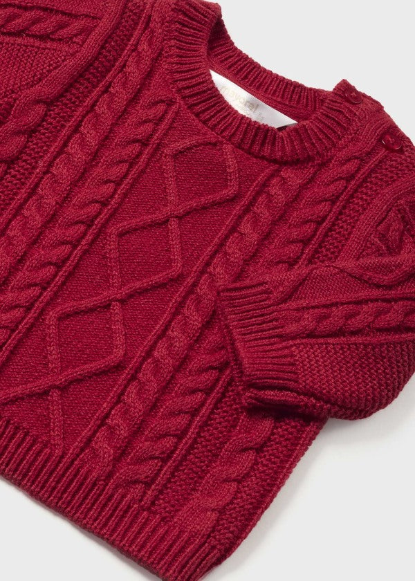 Braided jumper: Cherry