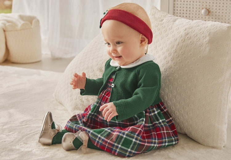 Short Sleeve Smocked Dress: Cherry