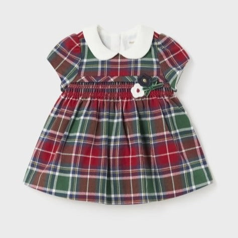 S/s Smocked dress: Cherry