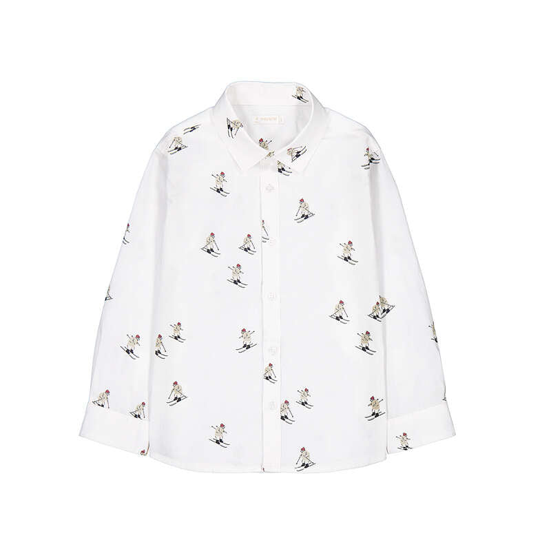 Skier Long Sleeve Button Down Shirt