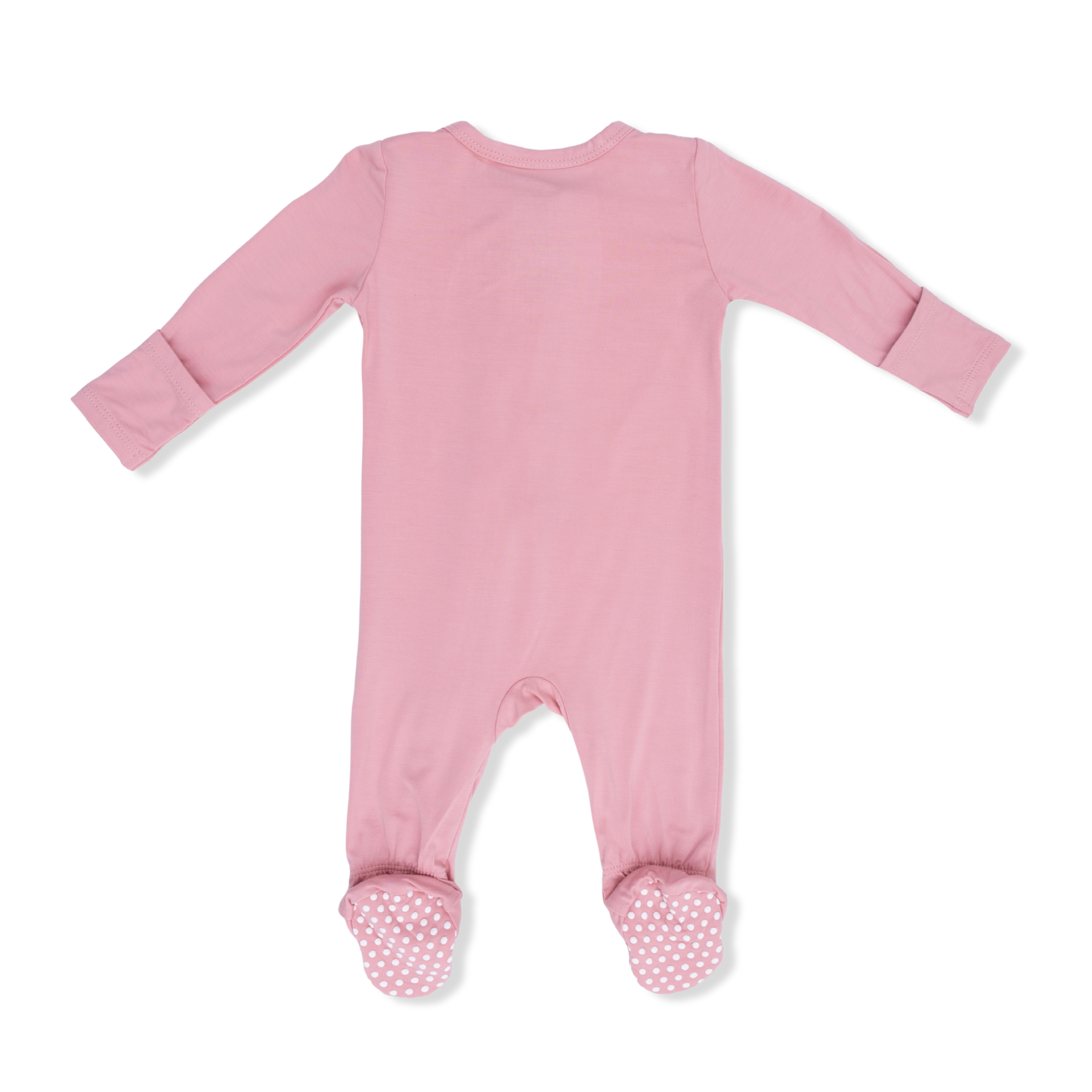 Solid Rose Elegance 2 Way Zipper Footie