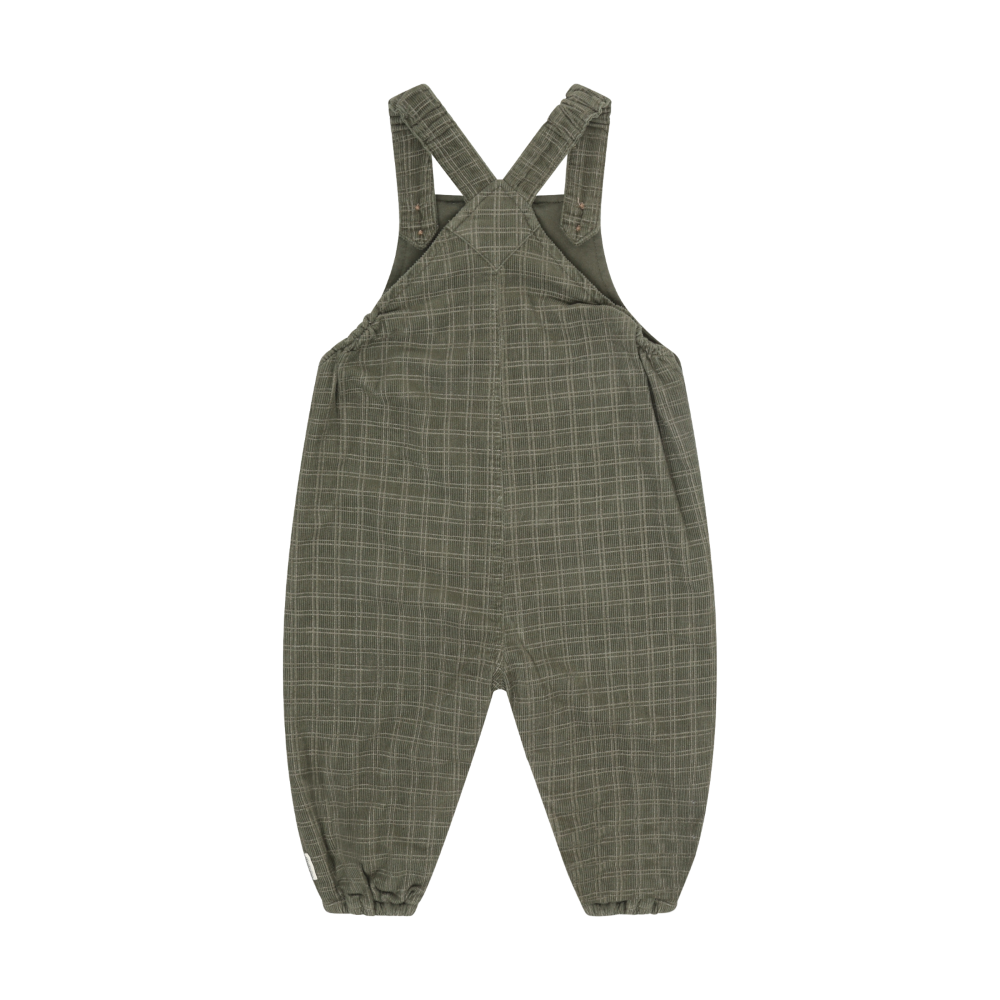 Beetle Corduroy Windowpane Adjustable Overalls