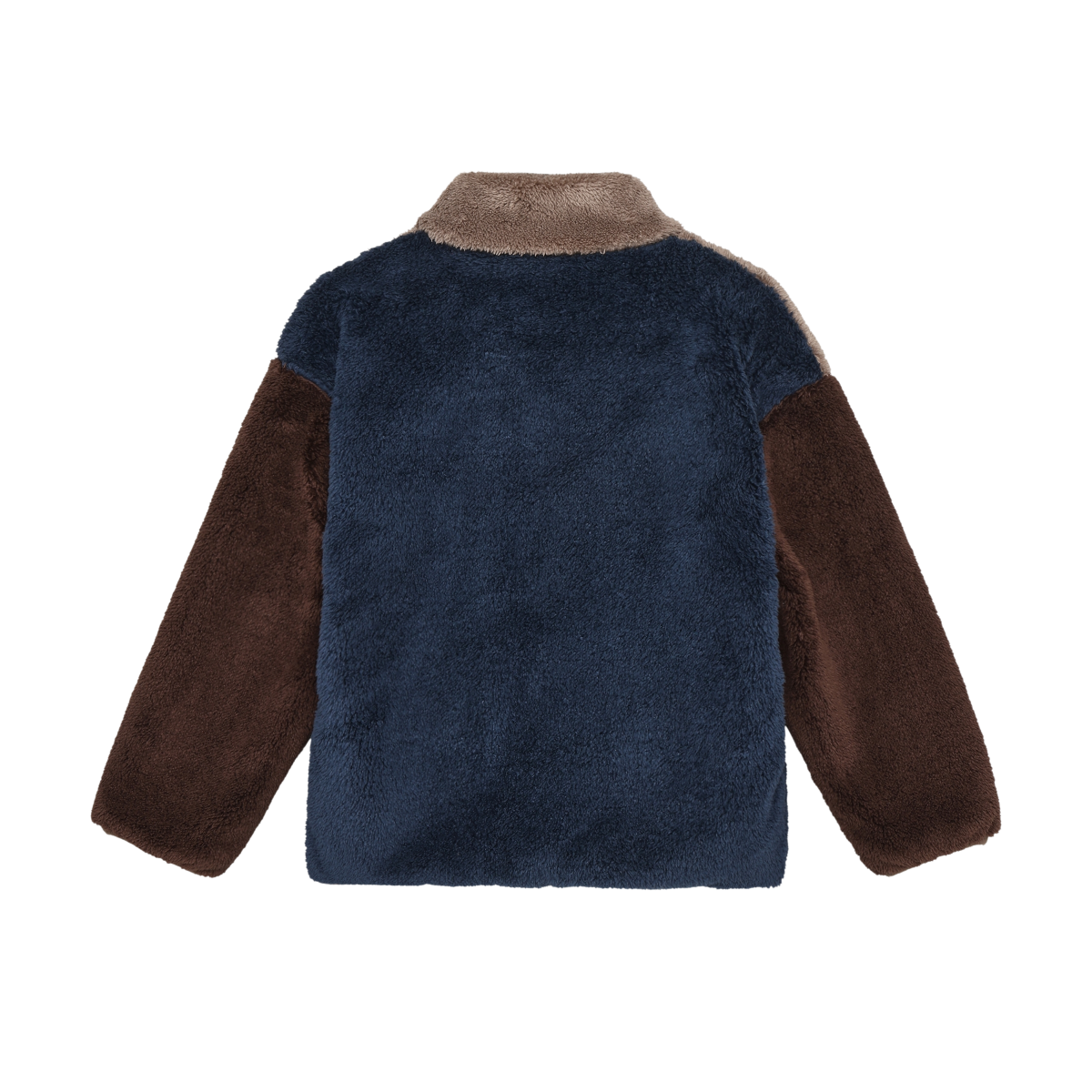 Midnight Navy Colorblock Teddy Jacket
