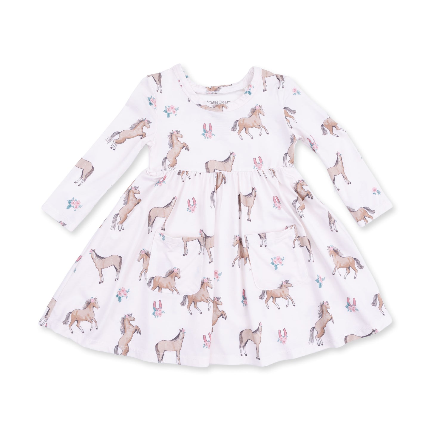 I Love Horses Twirly Long Sleeve Dress