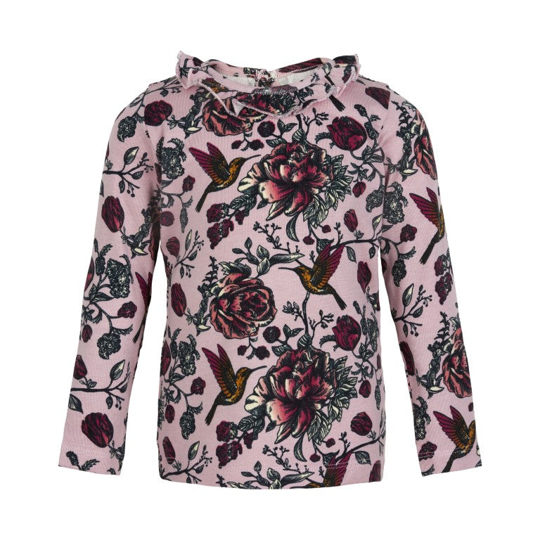 Violet Ice Floral Long Sleeve Ribbed Tee
