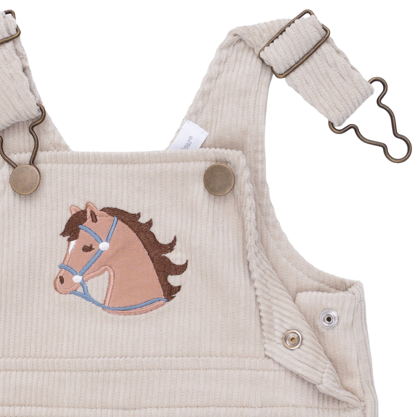 Peyote Corduroy Uni Old School Overall with Horse Applique