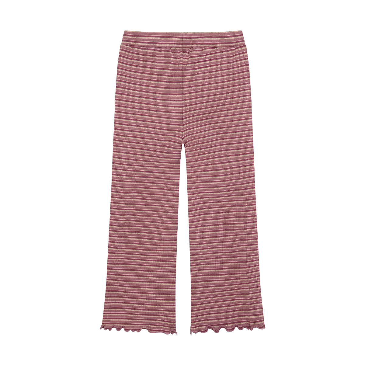 Nostalgia Rose Striped Rib Wide Leg Pants