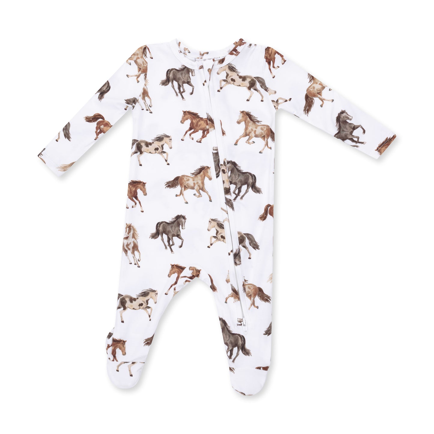 Wild Horses 2 Way Zipper Footie