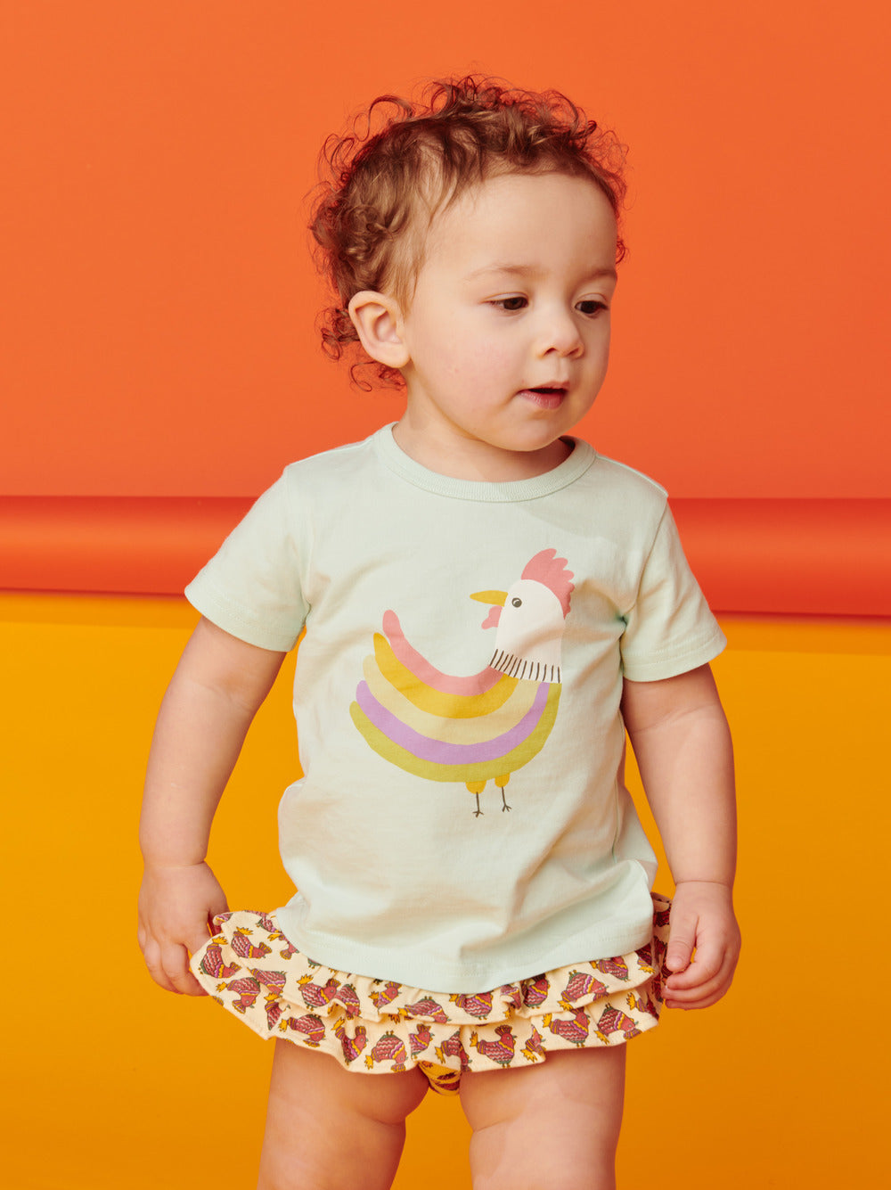 Rainbow Rooster Tank: Garden Party