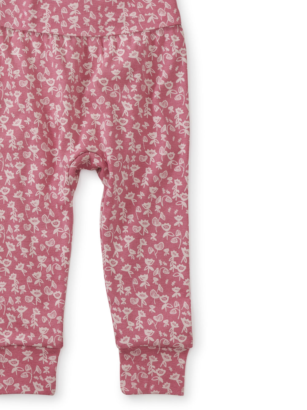 Fold-Over-Waist Baby Pants: Tiny Lotus