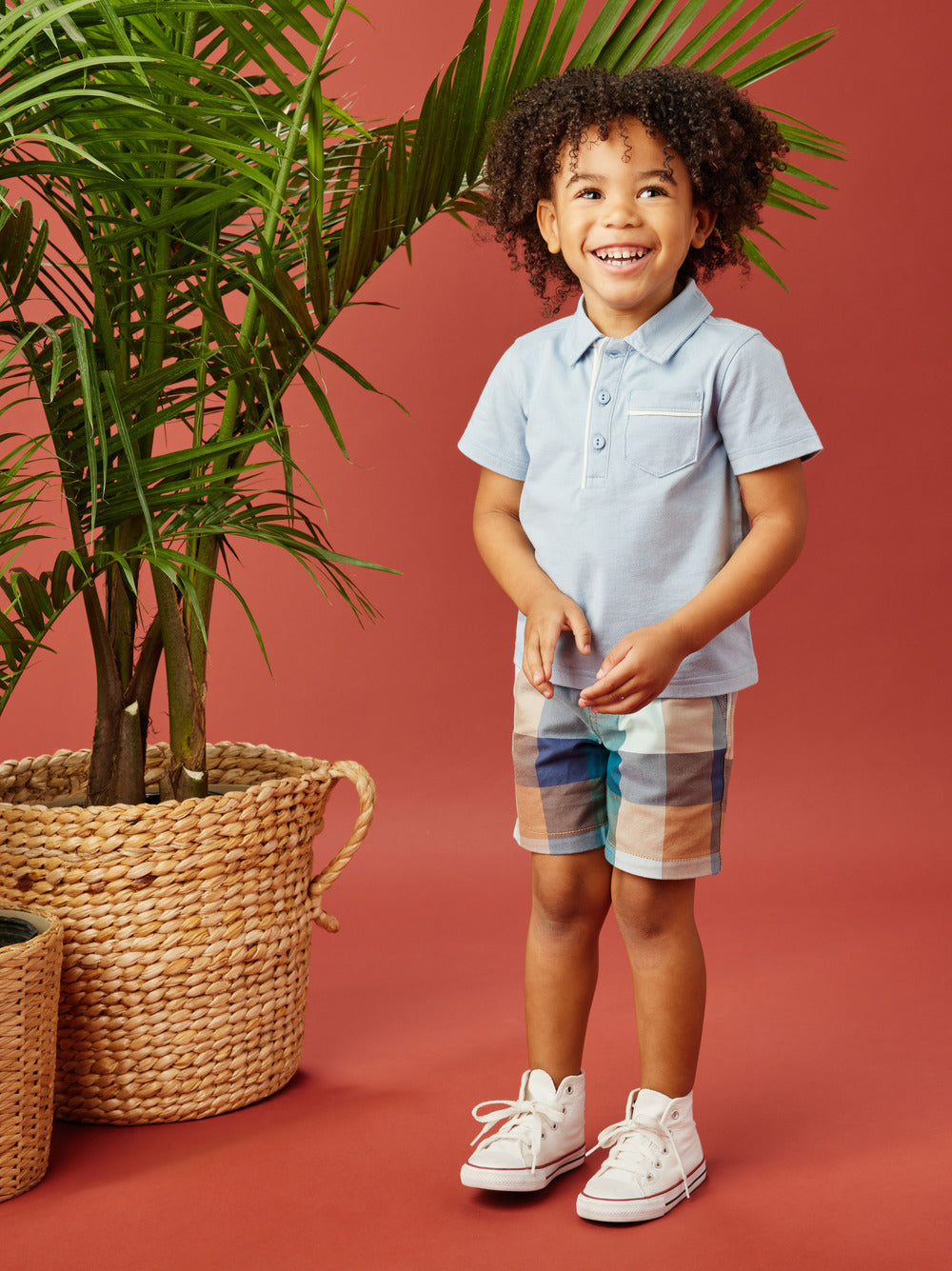 SEASIDE PLAID Plaid Discovery Shorts