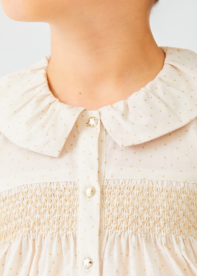 Voile Golden Polka Dot Blouse