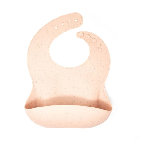 Silicone Bib - Dusty Pink Speckle