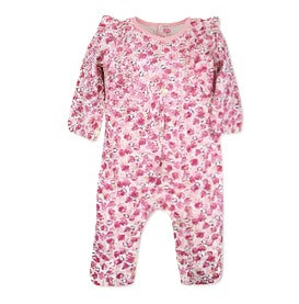 Raspberry Bloom Baby Coverall