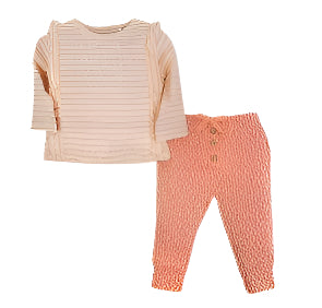 Ginger Two-Piece Printed Leaves Pant Set