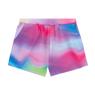Printed Shorts with Pockets: AOP Multicolor waves