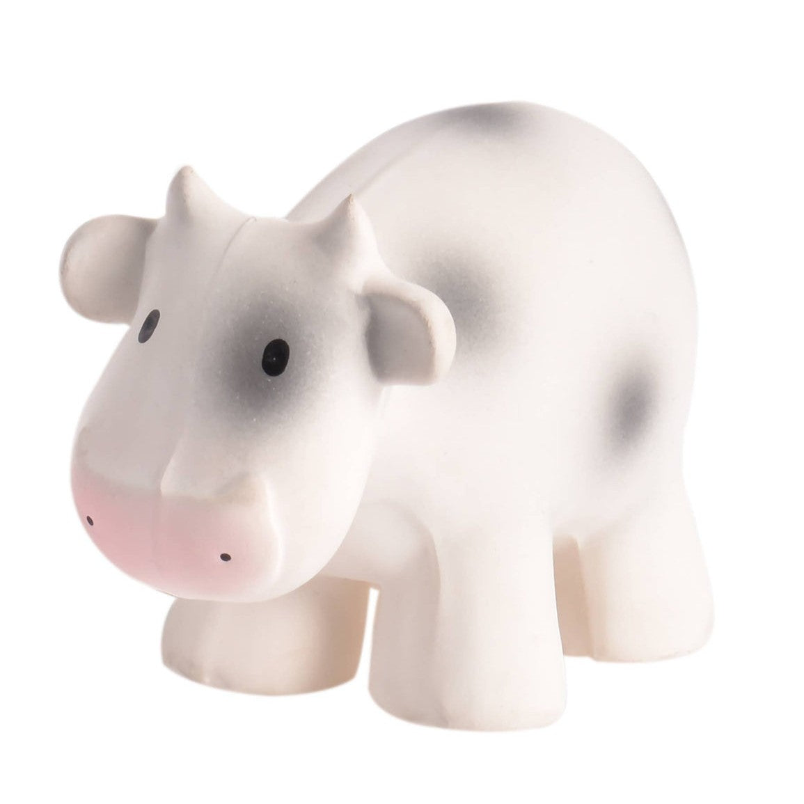 Cow - Natural Organic Rubber Teether, Rattle & Bath Toy