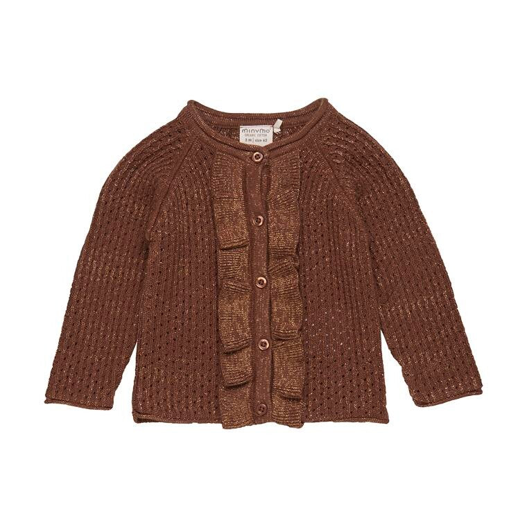 Cocoa Brown Sparkle Cardigan