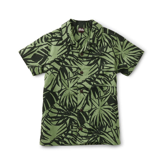 Printed Woven Shirt: Tropical Palms