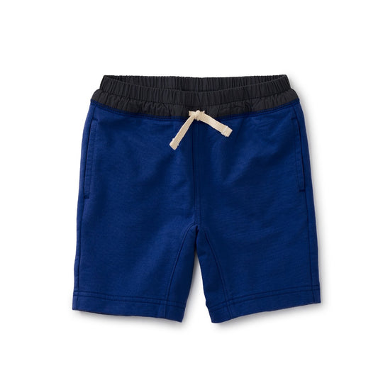 Tie Waist Beach Shorts: Cosmic Blue