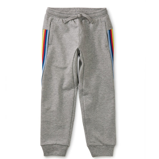 Stripe-Out Joggers: Med Heather Grey