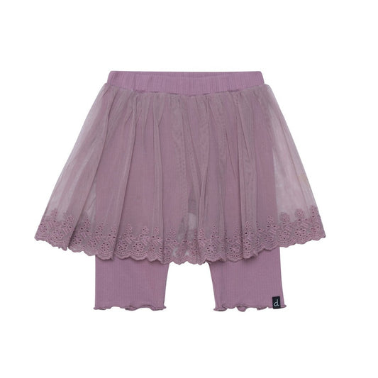 Biker With Lace Skirt: Dusty Orchid