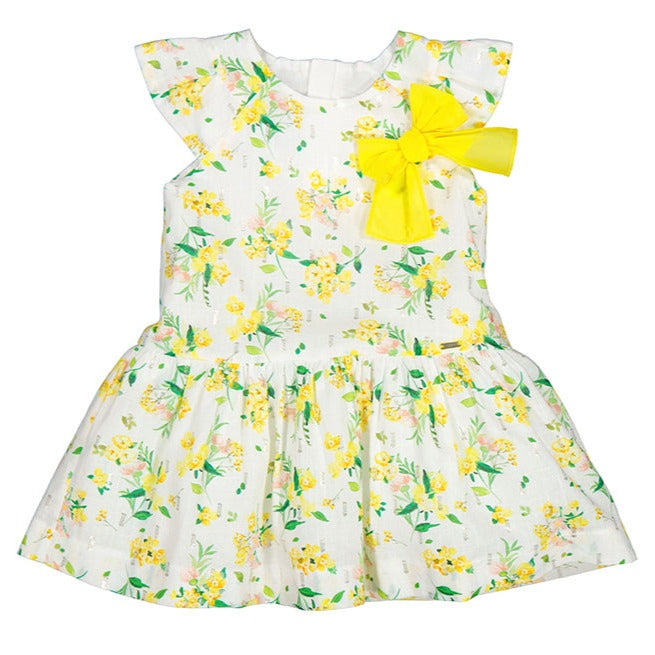 Printed dress: White