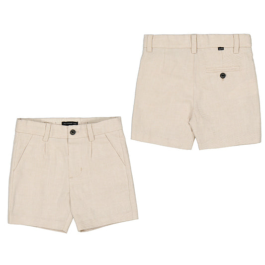 Linen dressy shorts: Beige