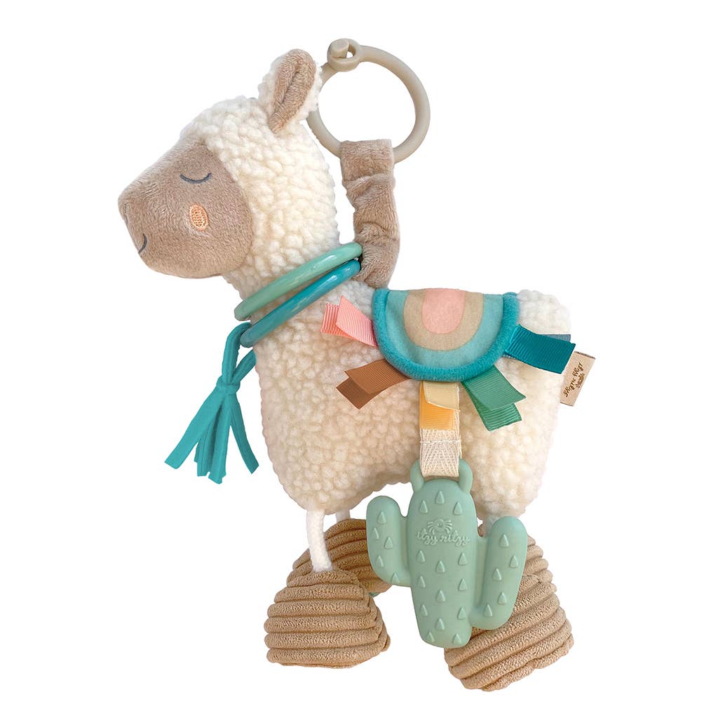 Bitzy Friends Link & Love Llama Activity Plush + Teether Toy