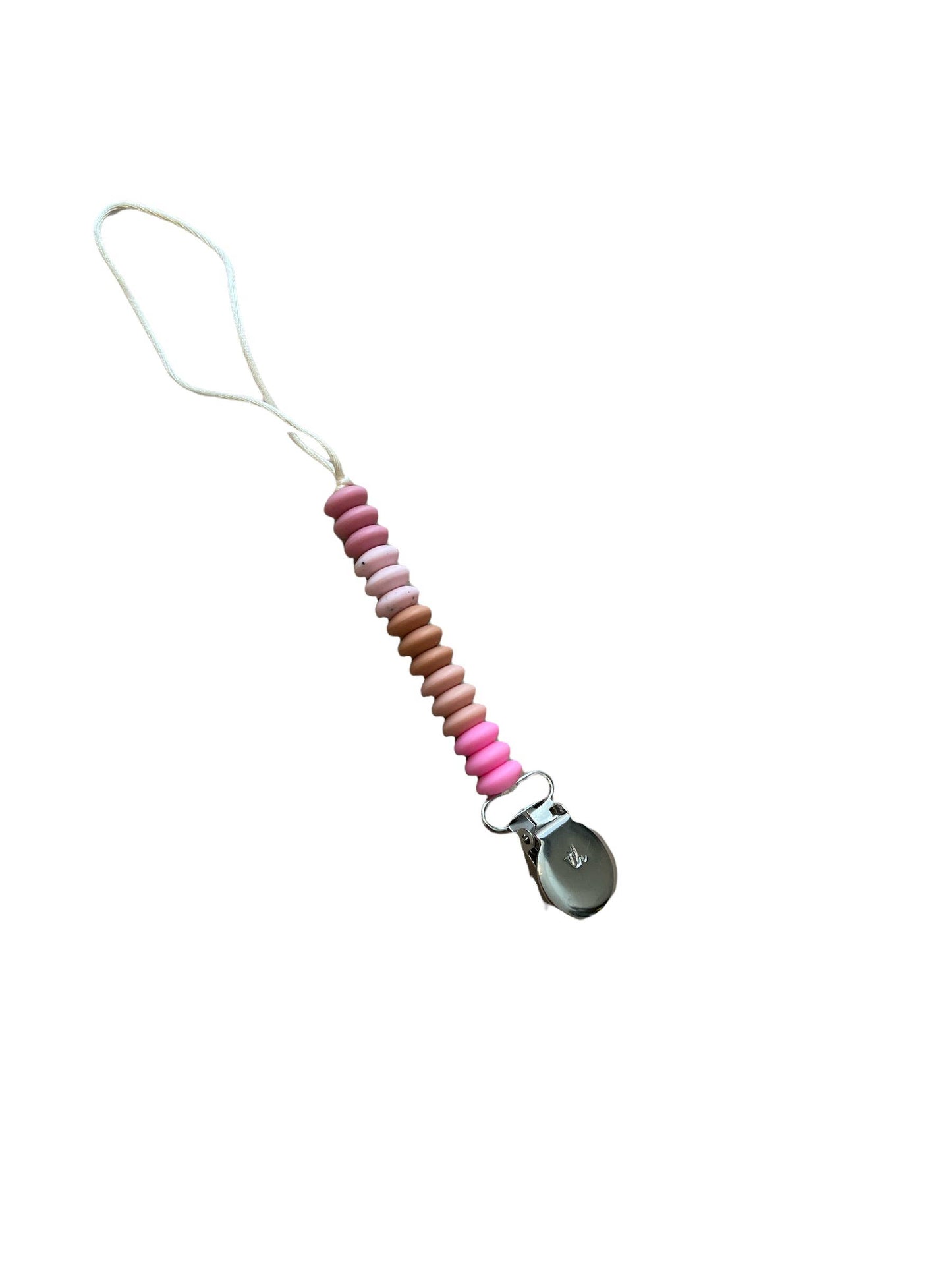 Ezra Petite Pacifier Clip: Strawberries and Cream