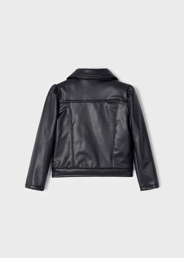 Faux Leather Jacket w/ Pockets