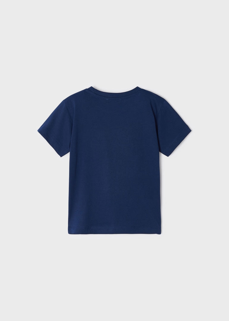Cotton Print T-shirt: Blue