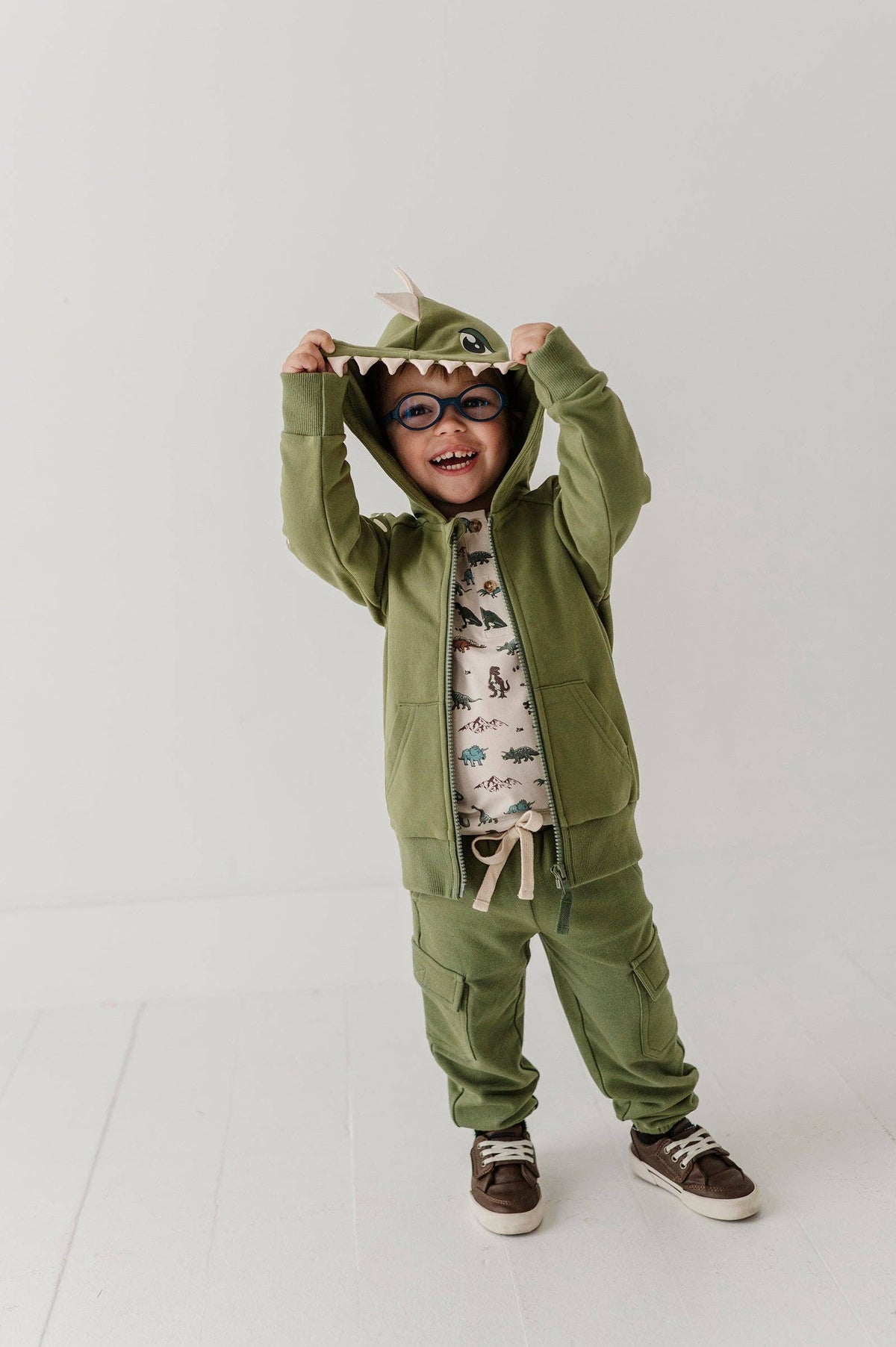 Green Dinosaur Hooded Jacket