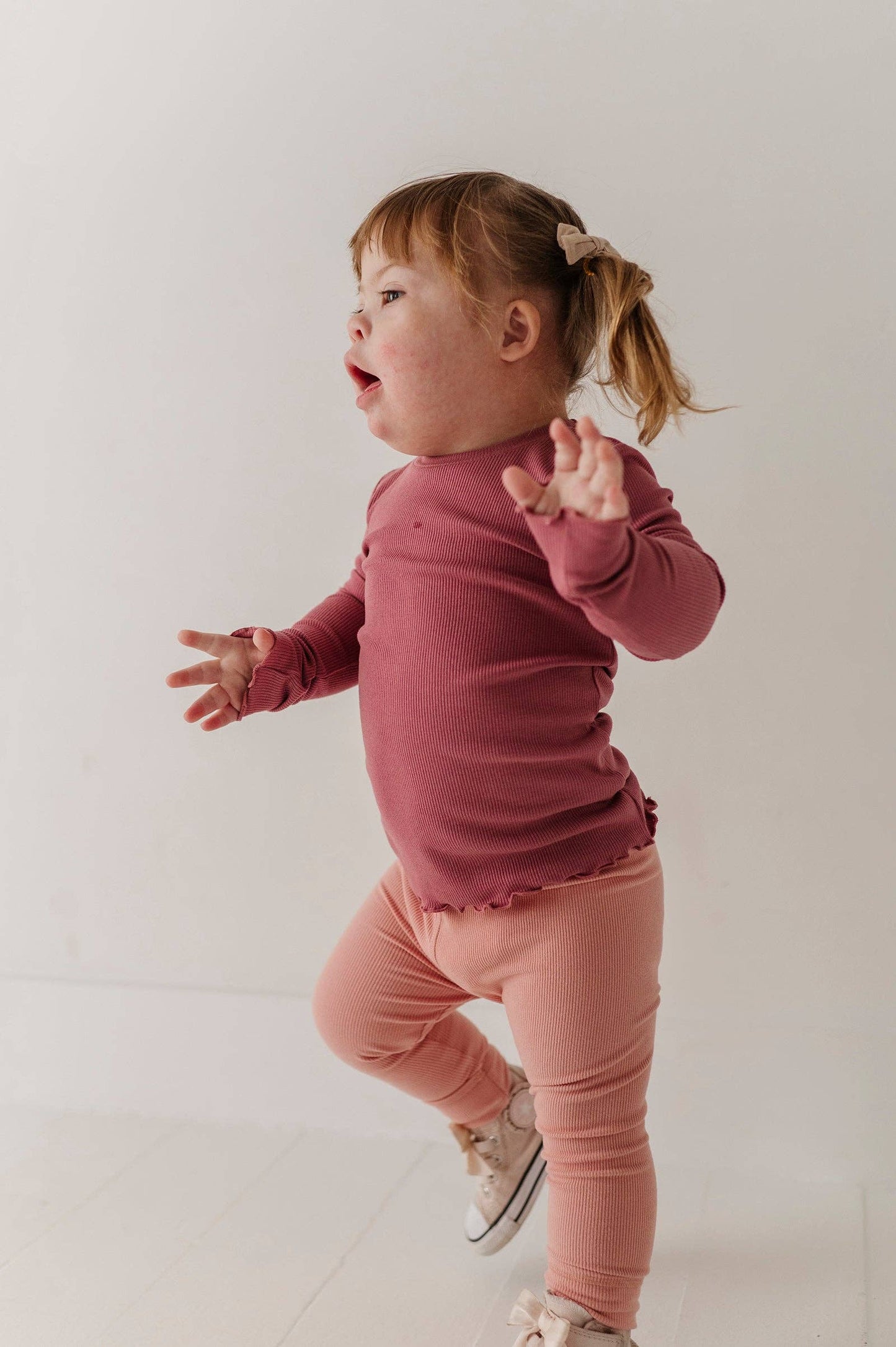 Mellow Rose Ribbed Leggings