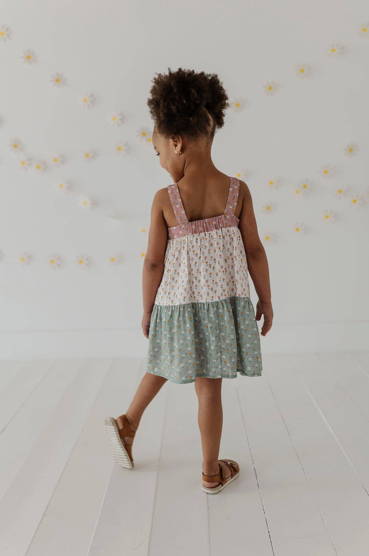 Multi Daisy Wide Strap Dress