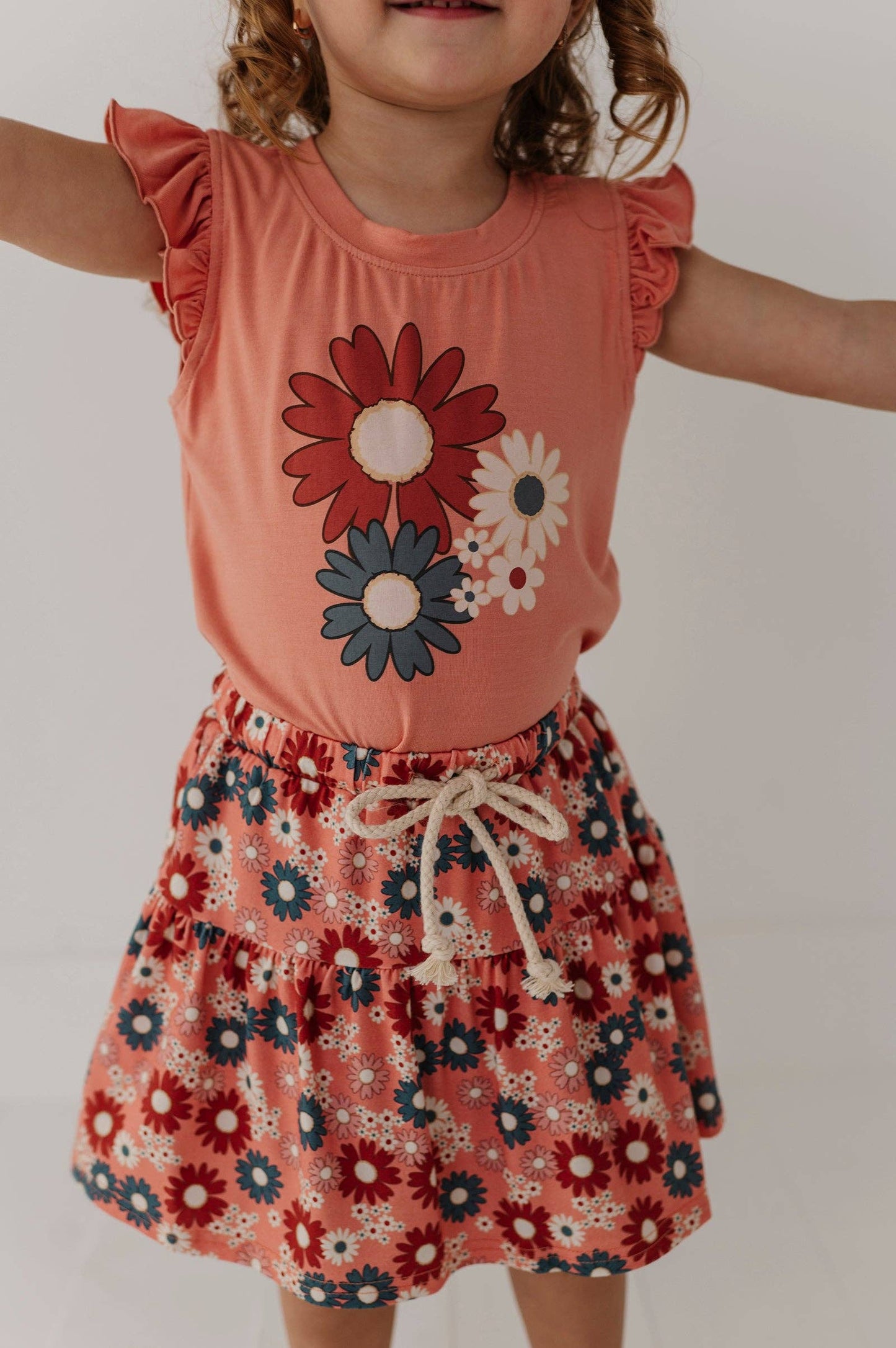 Zoey Daisy Ruffle Sleeveless Top