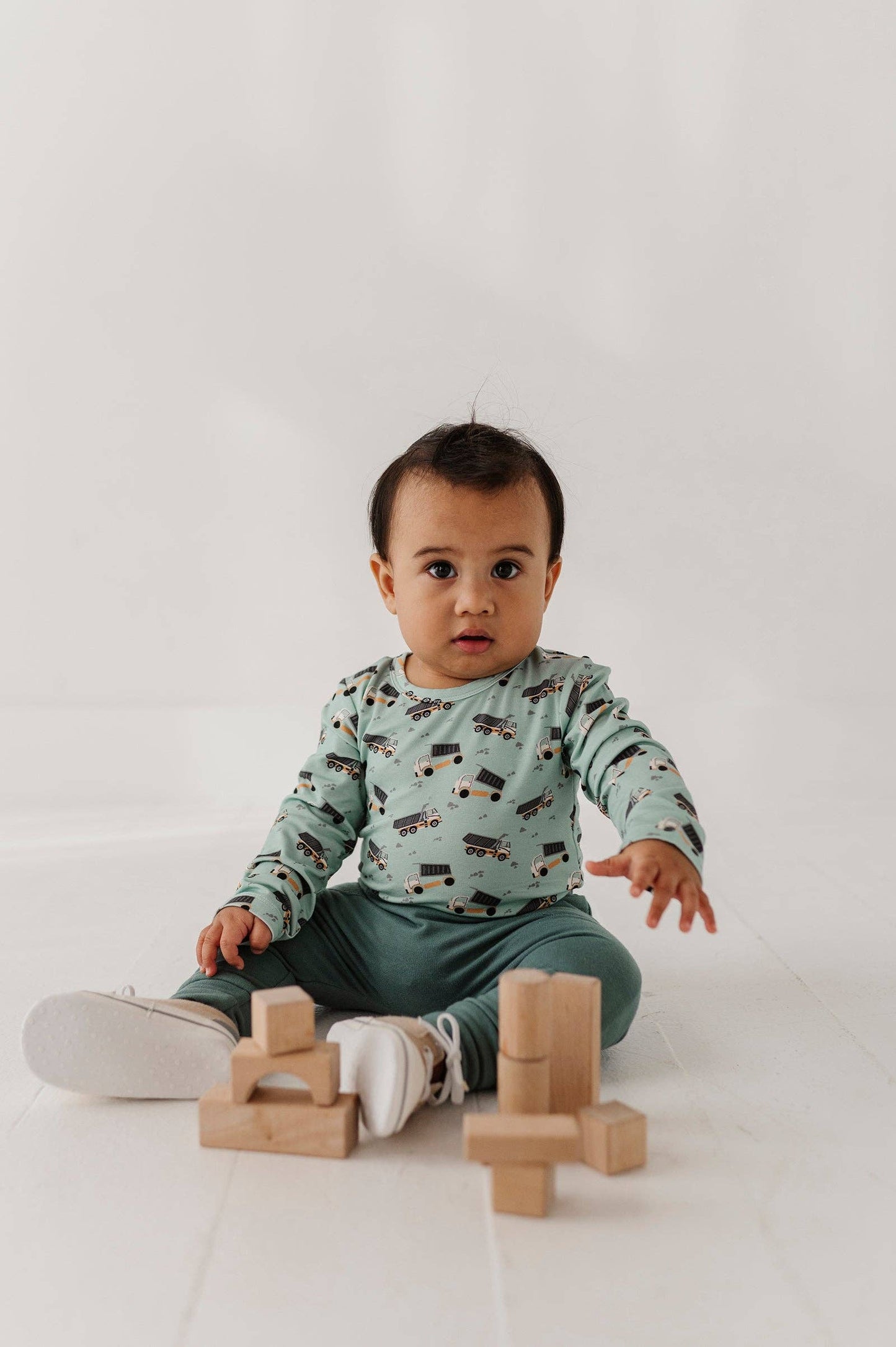 Long Sleeve Dump Trucks Bodysuit
