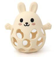 3D Bunny Silicone Teether- Classic Cream