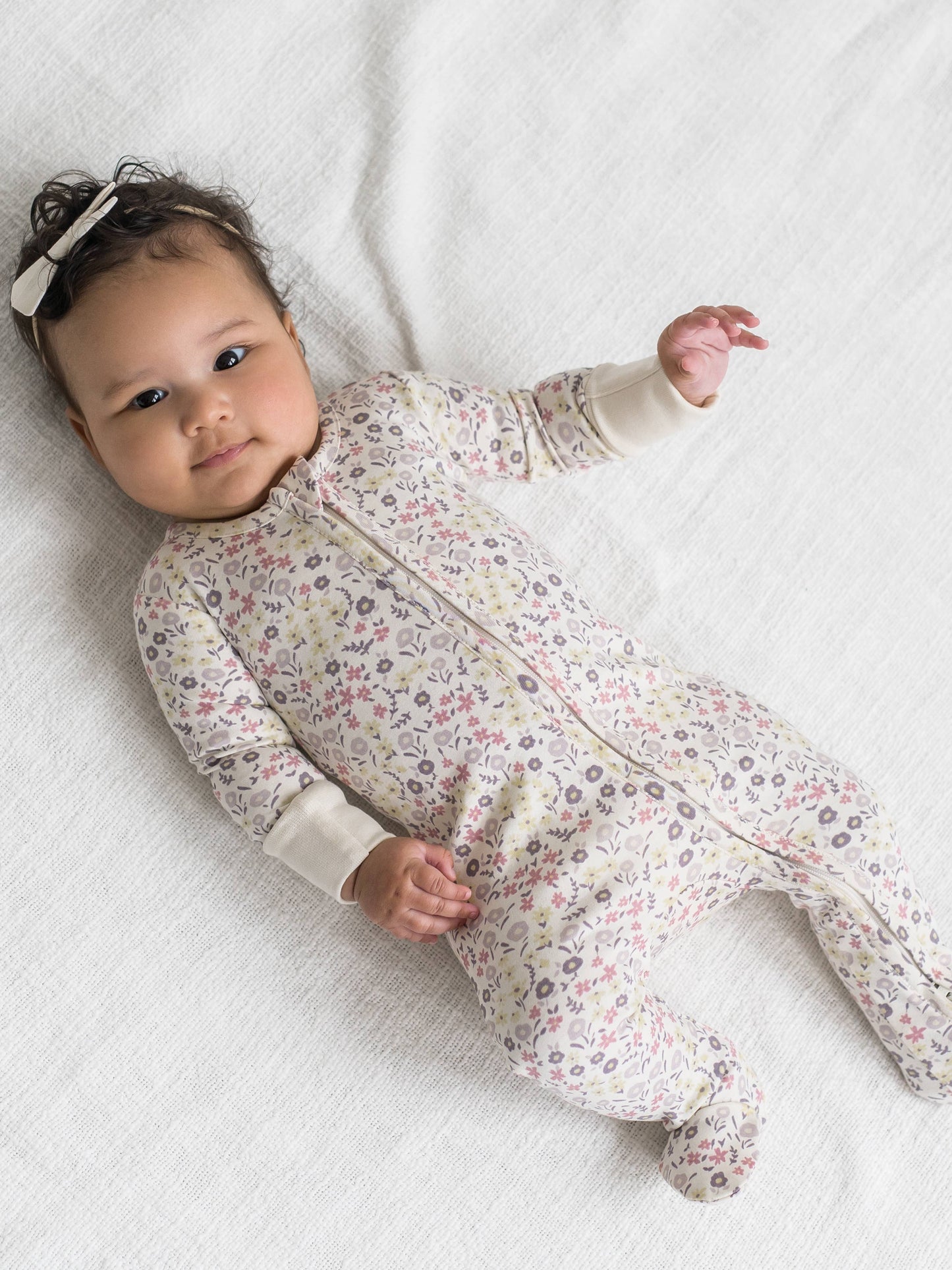 Organic Baby Peyton Footed Sleeper - Giada Floral