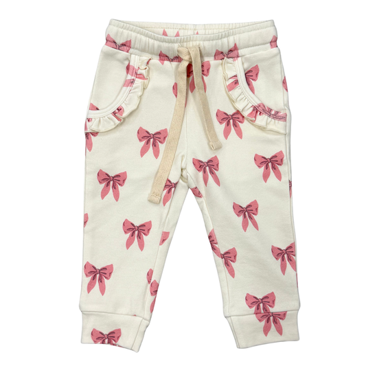 Rose Elegance Bows Bamboo Joggers
