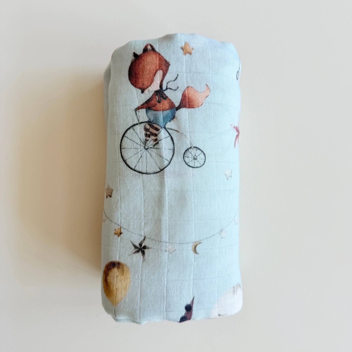 Bamboo Muslin Swaddle Blanket- Circus