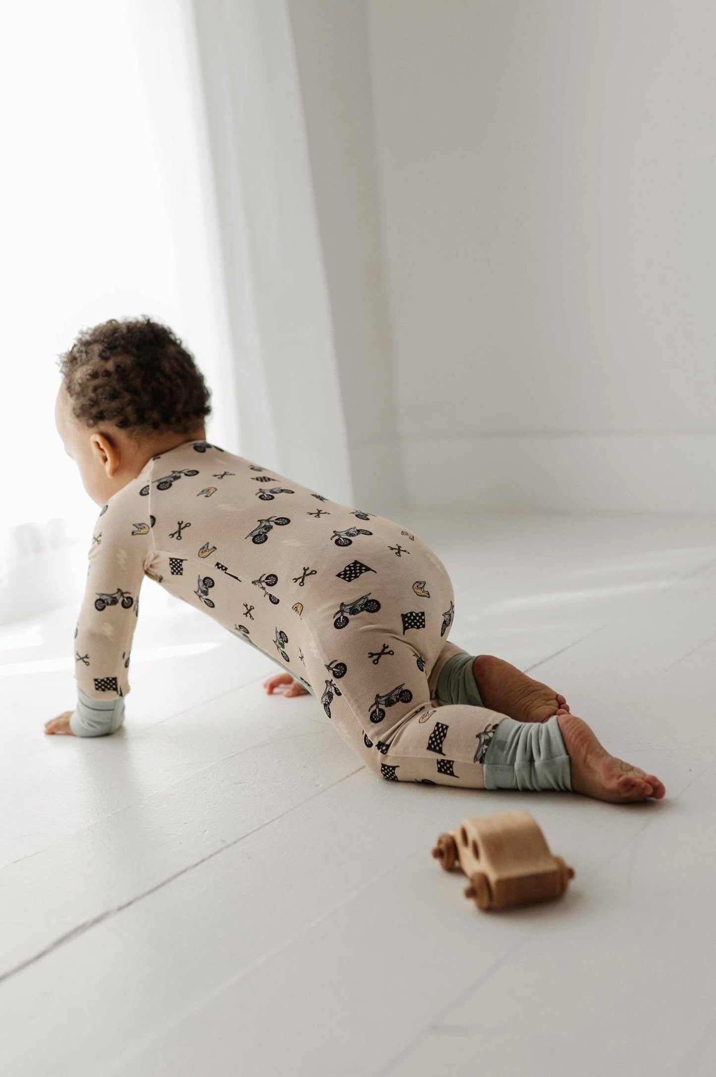 Dirt Bikes Zip Romper