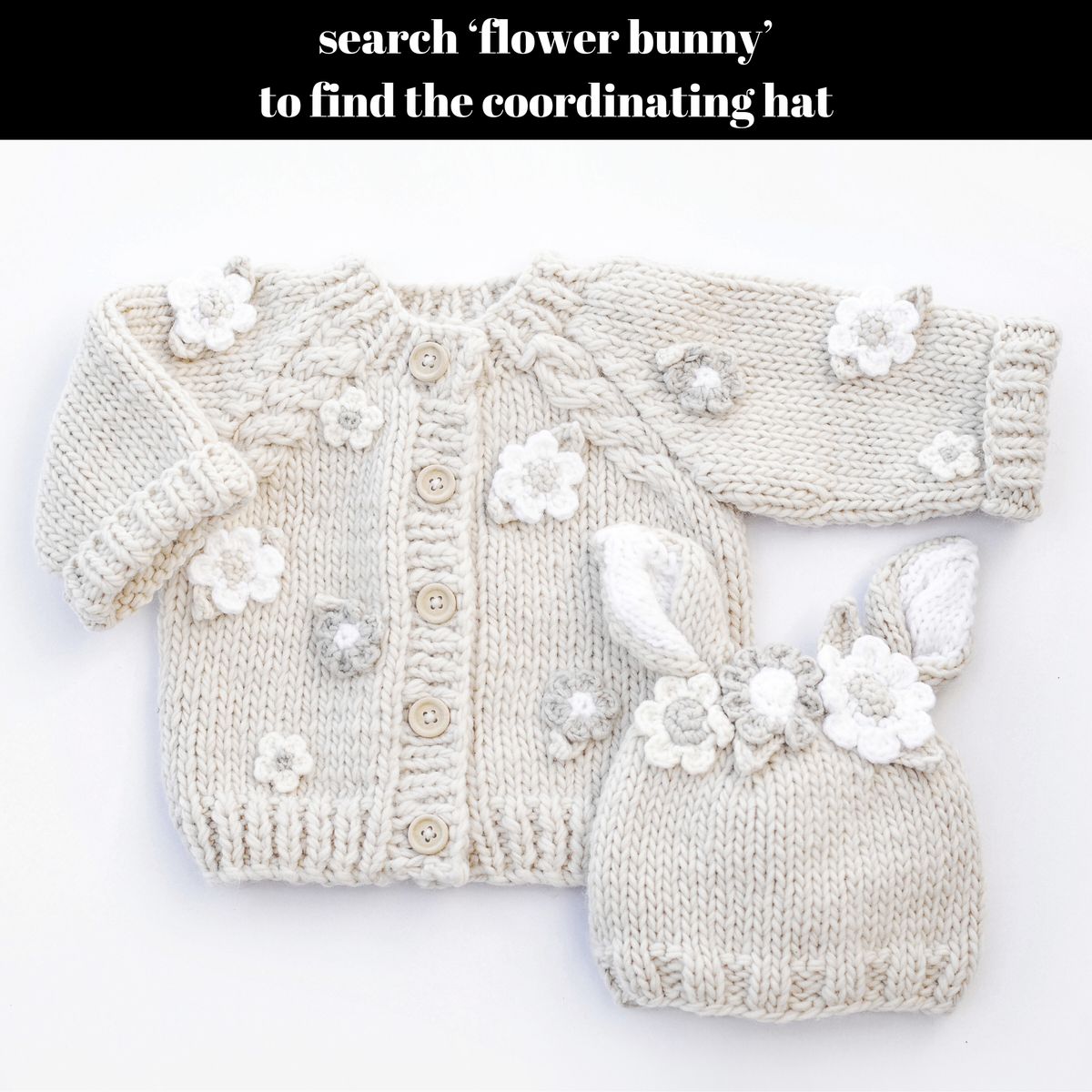 Natural Flower Knitted Cardigan