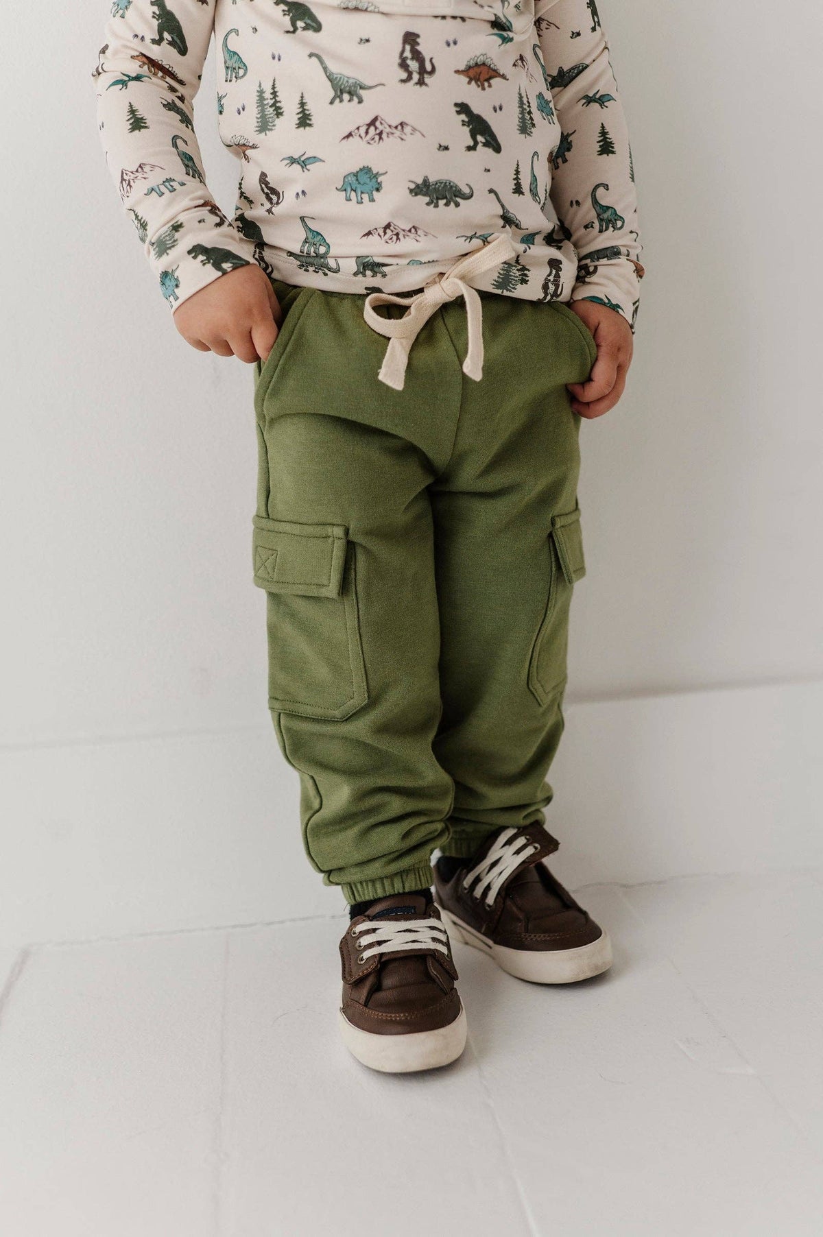 Deep Olive Bamboo Cargo Pants