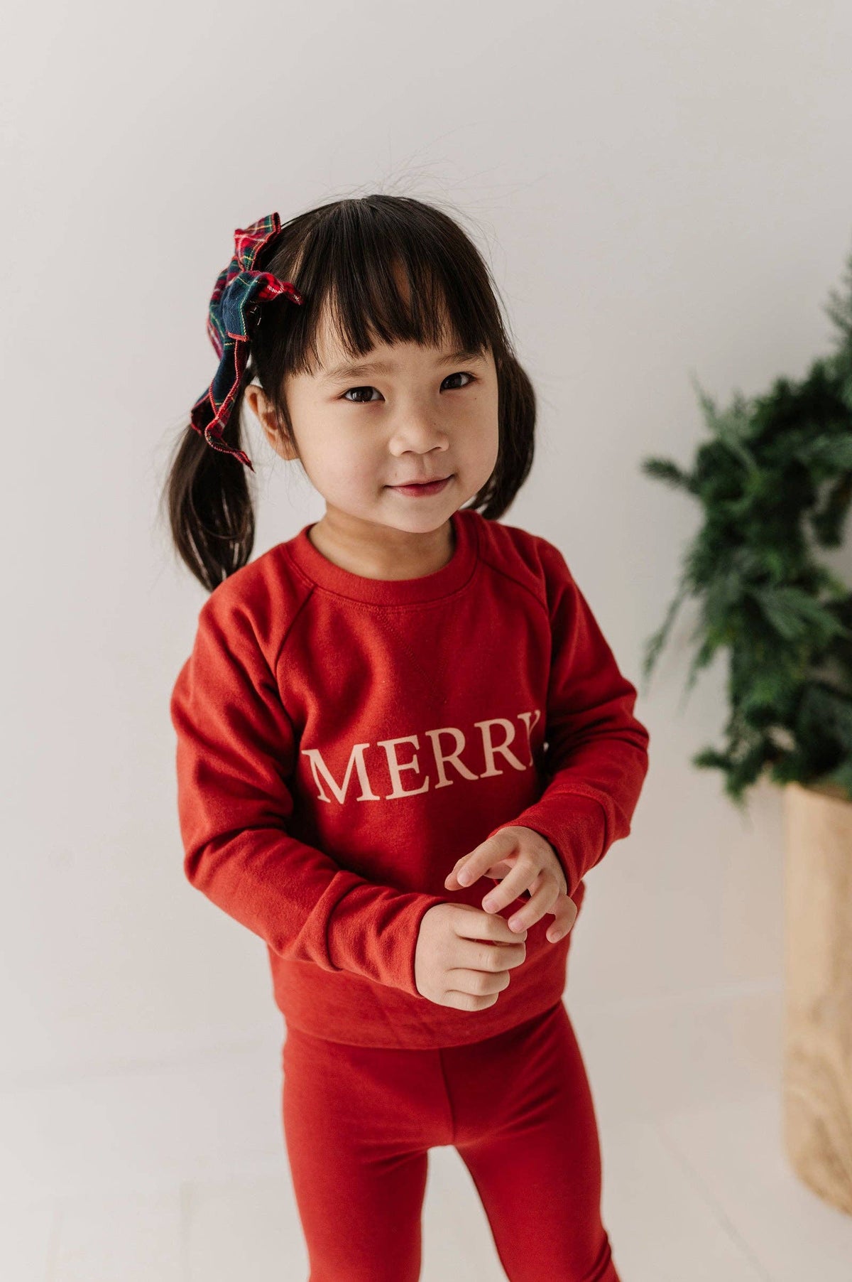 Merry in Berry Red Raglan Sweatshirt