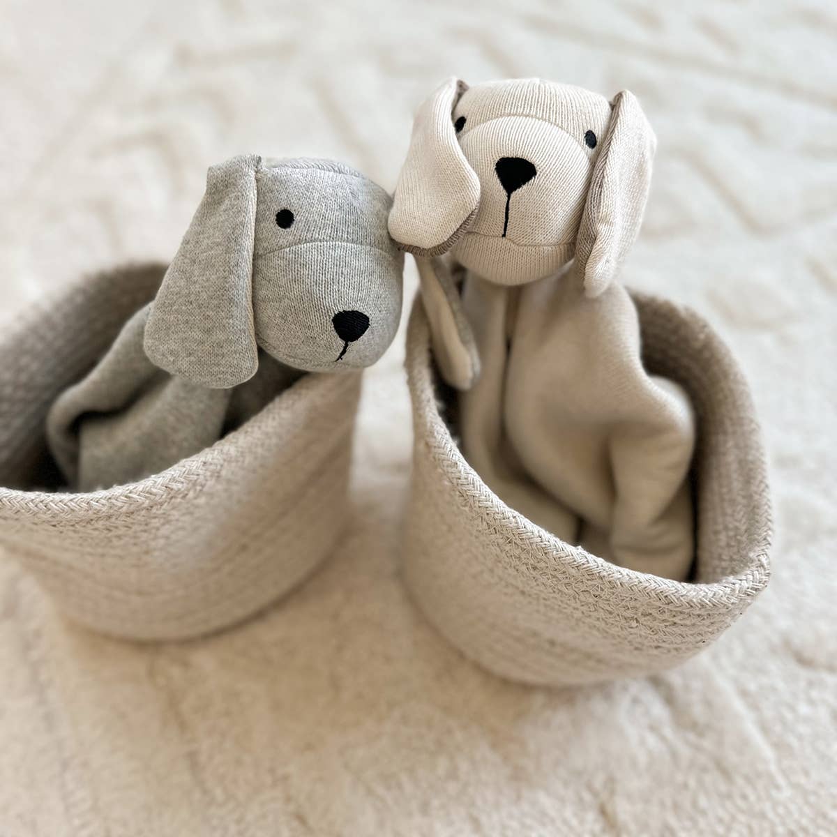 Organic Cotton Lovey - Natural Puppy Dog