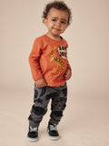 Bonjour Dino Baby Graphic Tee: Copper